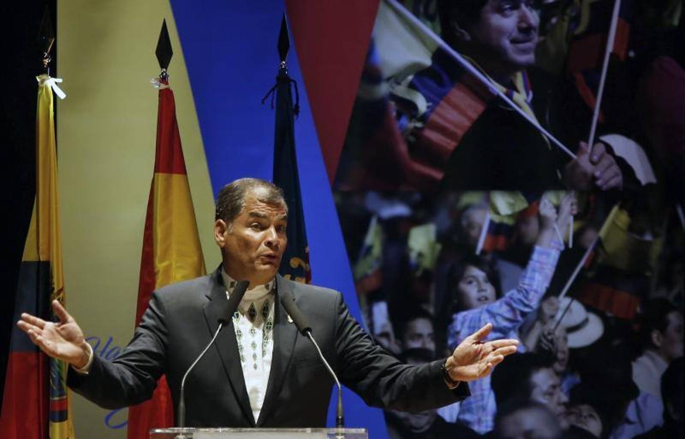 Fotos de Rafael Correa, presidente de Ecuador, en su visita a Valencia