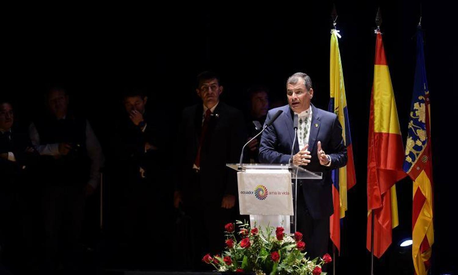 Fotos de Rafael Correa, presidente de Ecuador, en su visita a Valencia