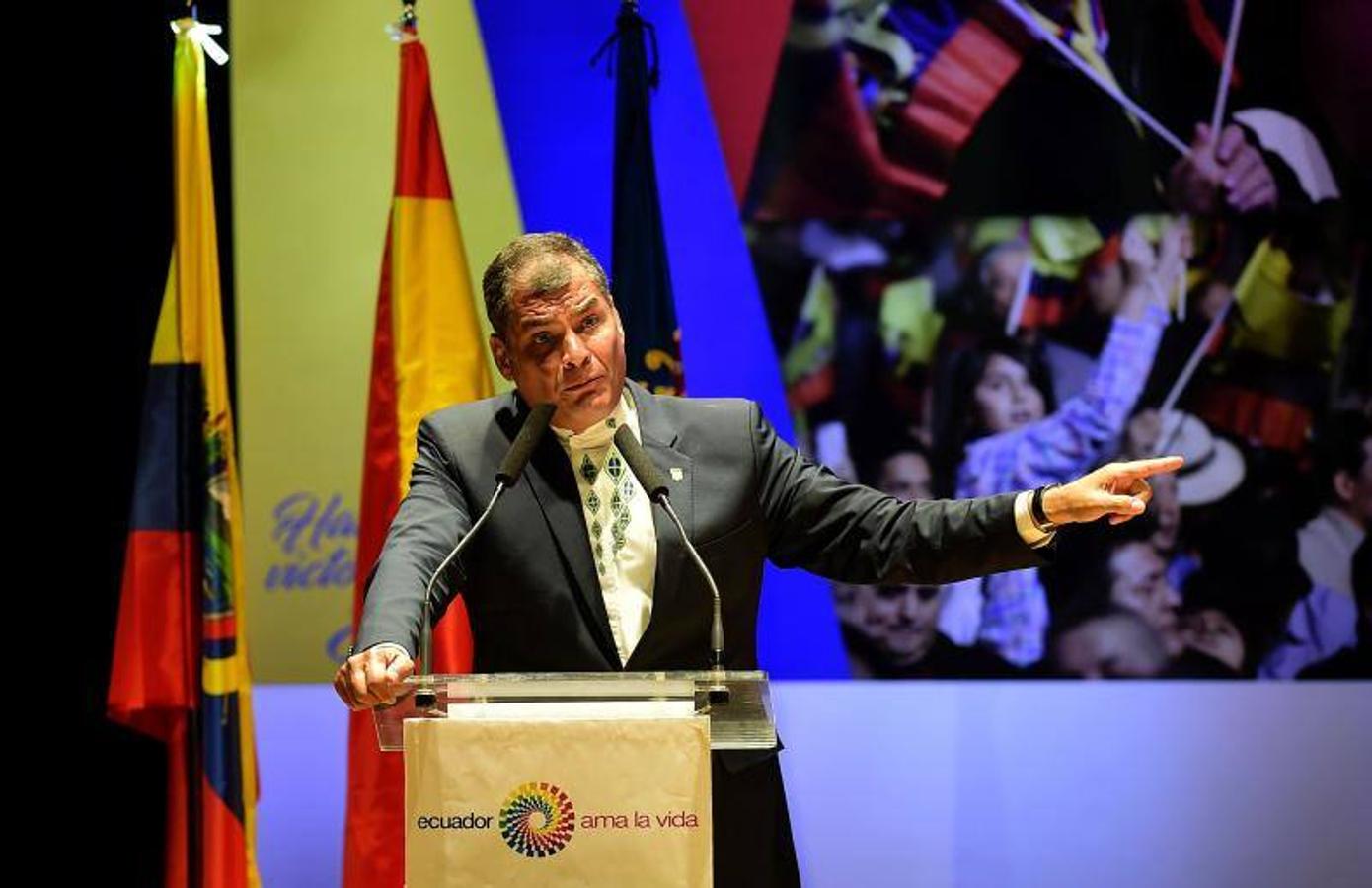 Fotos de Rafael Correa, presidente de Ecuador, en su visita a Valencia