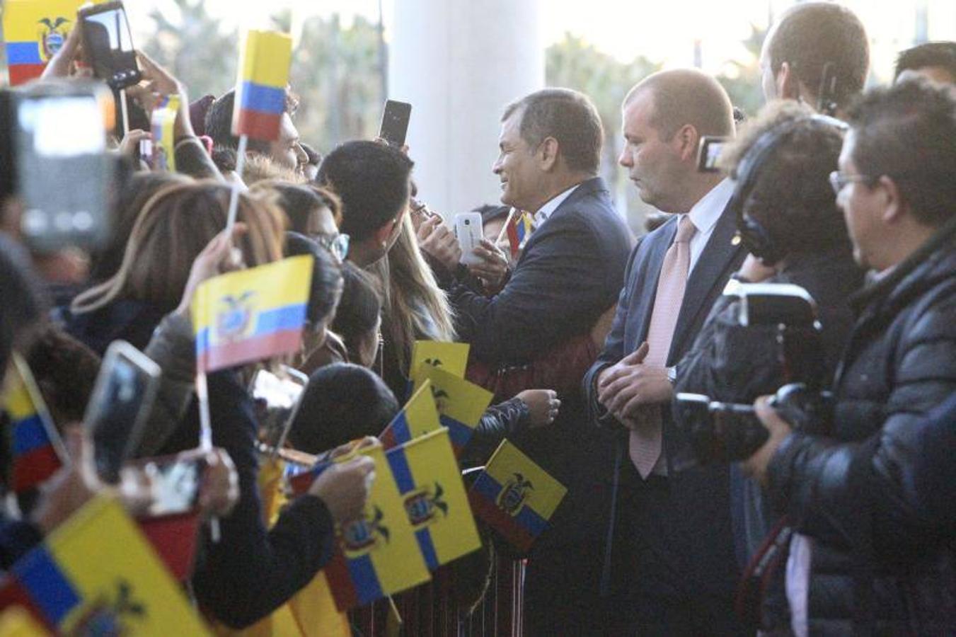 Fotos de Rafael Correa, presidente de Ecuador, en su visita a Valencia