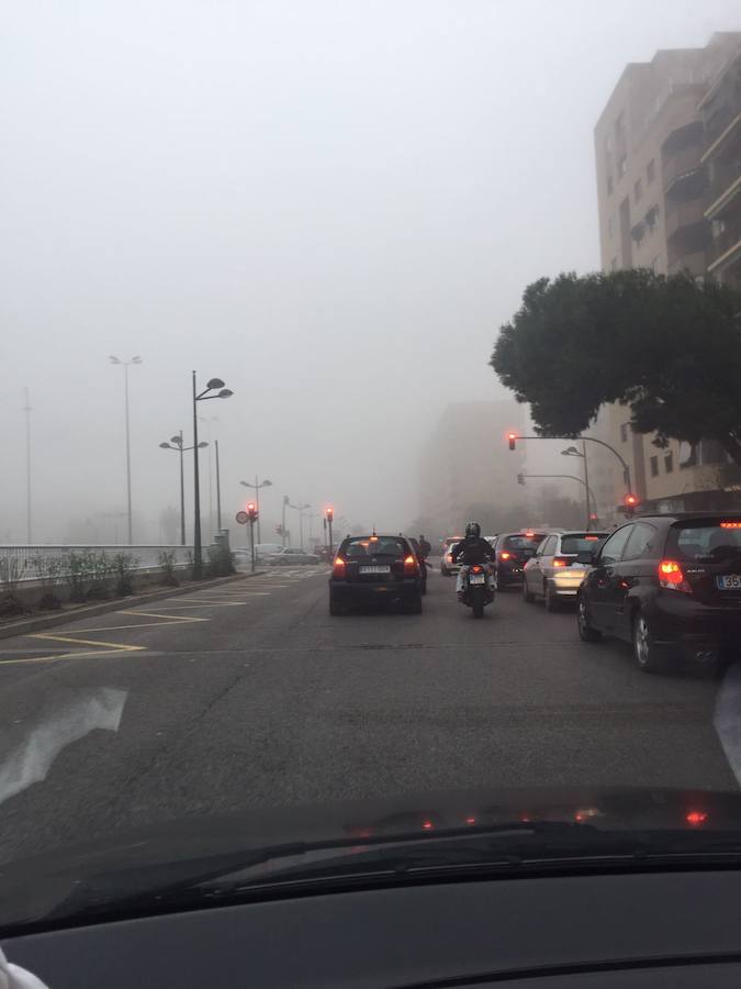 Niebla en la ciudad de Valencia (zona Campanar).