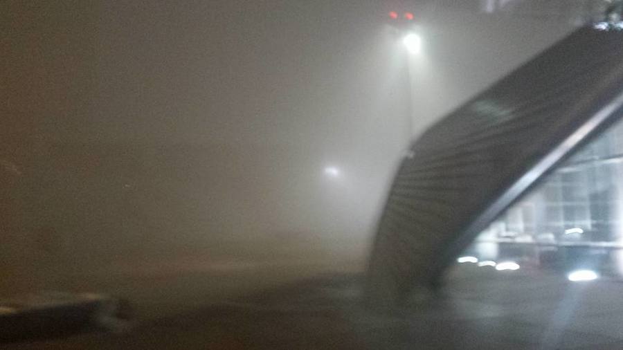 Niebla en el Aeropuerto de Valencia.