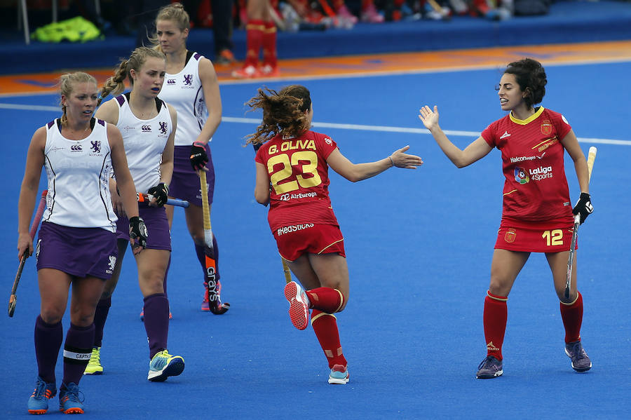 Fotos de España-Escocia en la semifinal de la Ronda 2 de la Liga Mundial de hockey