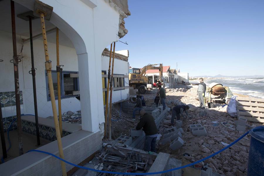 Fotos de los daños del temporal en las playas valencianas