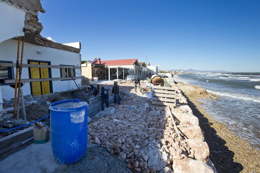 Fotos de los daños del temporal en las playas valencianas