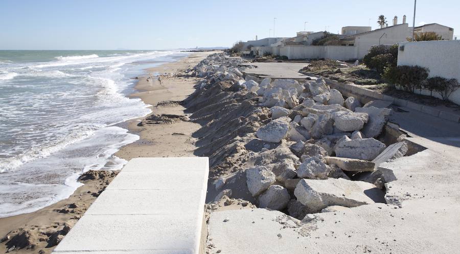 Fotos de los daños del temporal en las playas valencianas