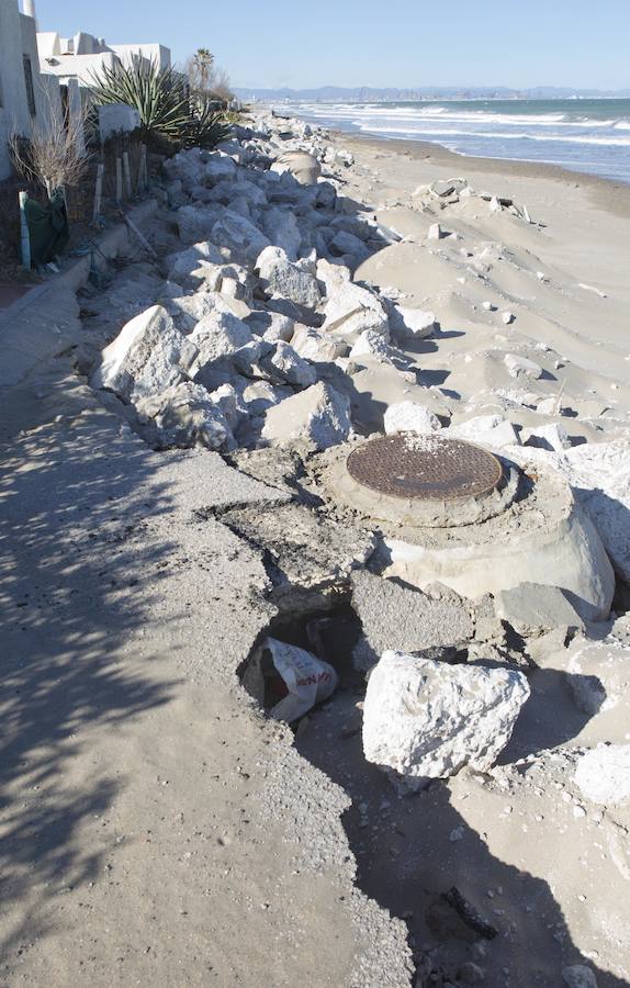 Fotos de los daños del temporal en las playas valencianas