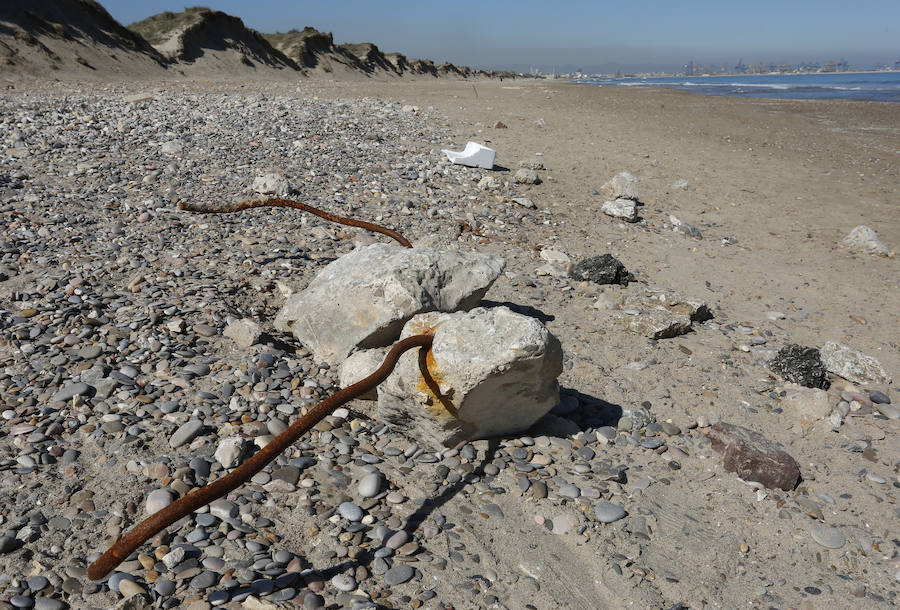 Fotos del estado de la playa de El Saler