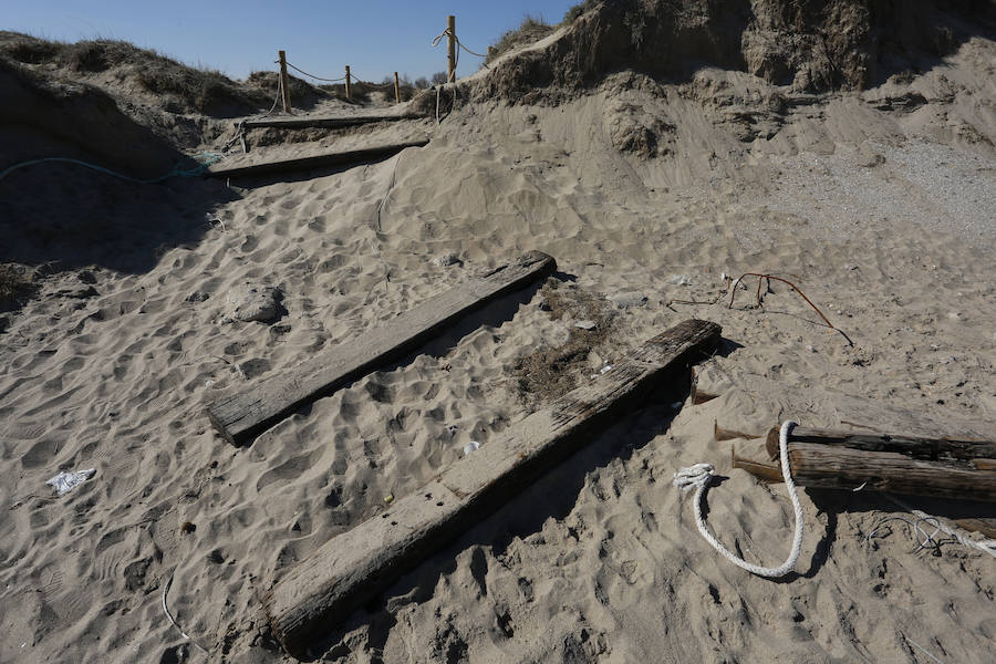 Fotos del estado de la playa de El Saler