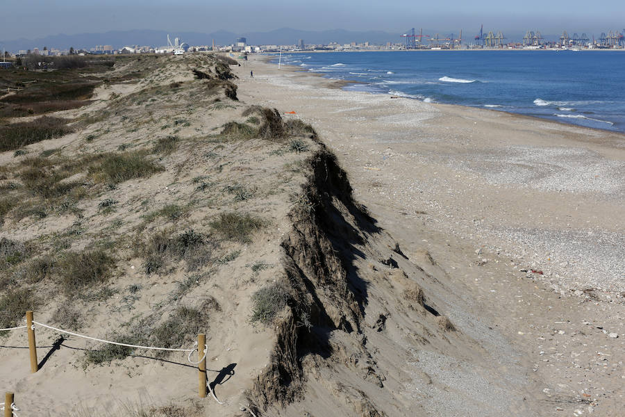 Fotos del estado de la playa de El Saler