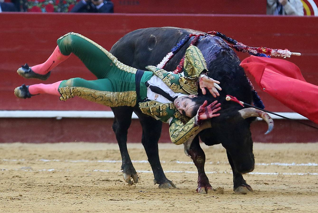 Fotos de la cogida y la faena de Juan José Padilla en la feria de Fallas de Valencia