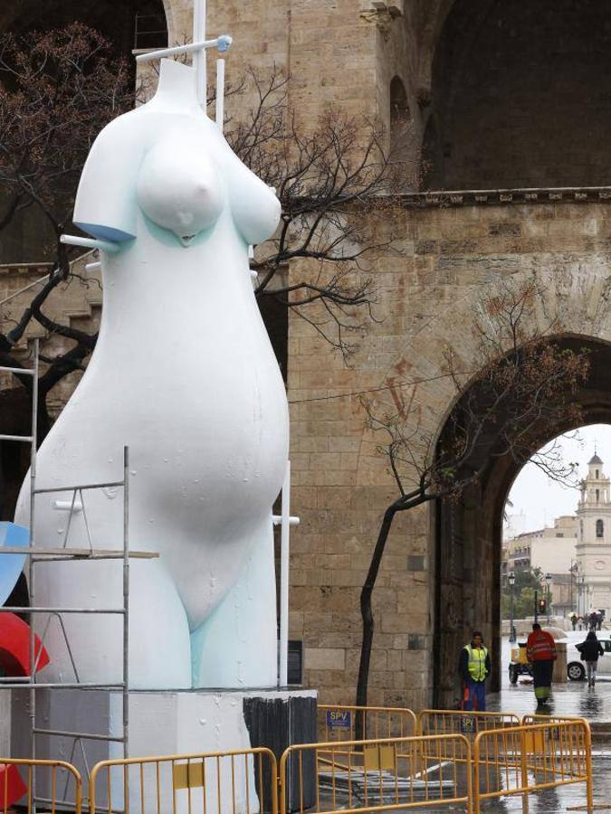 Fotos de los daños de la lluvia y el temporal en las Fallas de Valencia 2017