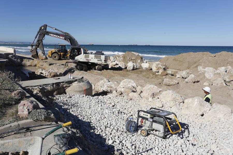 Fotos de las obras de reconstrucción de El Saler
