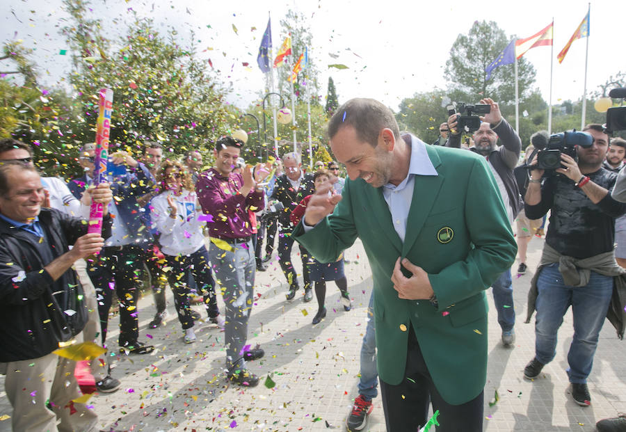 Fotos de la llegada de Sergio García tras ganar el Masters de Augusta