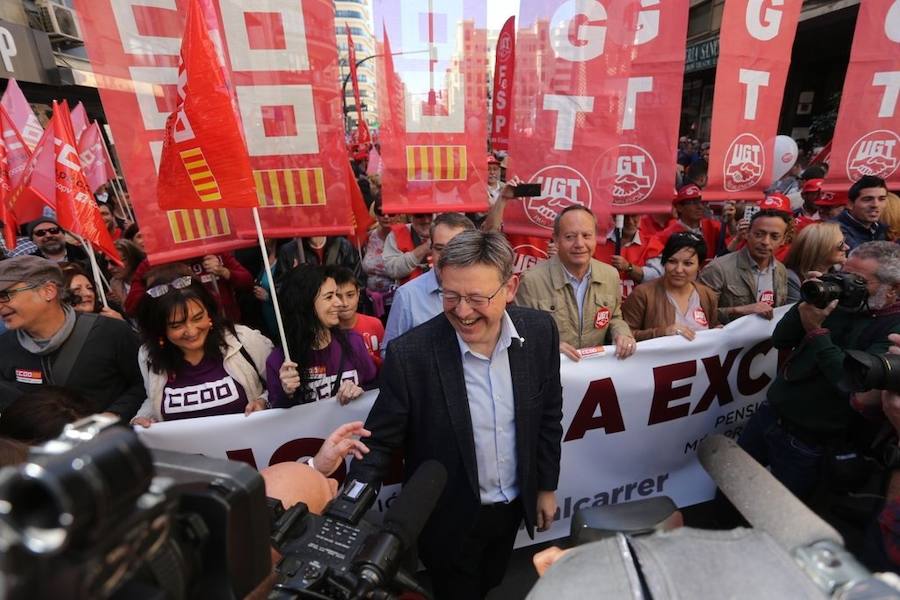 Fotos de las manifestaciones del 1 de mayo, Día del Trabajador, en Valencia ciudad