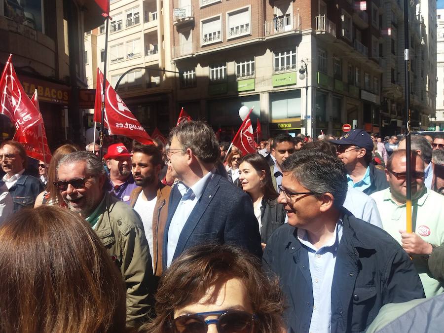 Fotos de las manifestaciones del 1 de mayo, Día del Trabajador, en Valencia ciudad