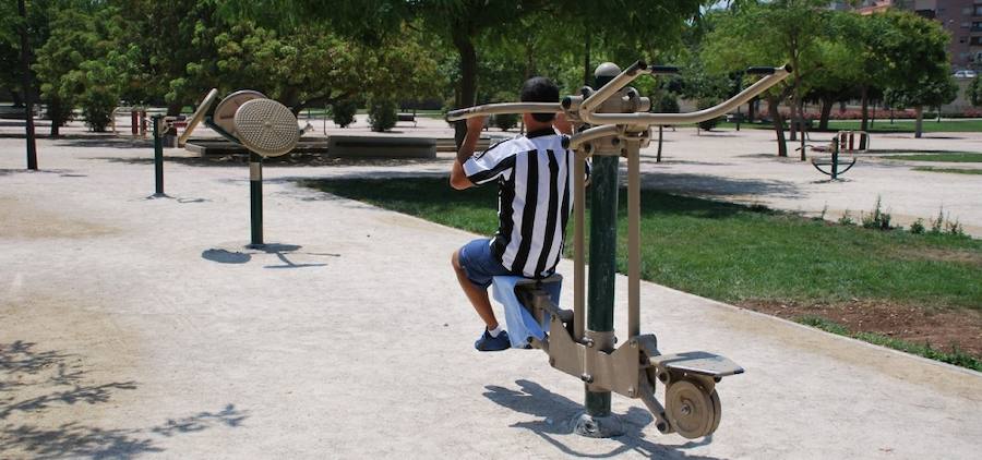 Fotos del circuito de entrenamiento personal en el antiugo cauce del río Turia