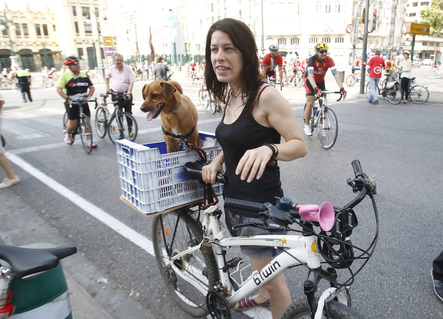 Fotos de la marcha ciclista en Valencia para pedir más protección y evitar atropellos