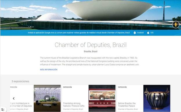 Extracto de la visita virtual de la Cámara de Diputados de Brasil.
