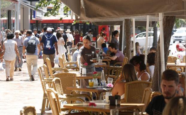 Terraza en la ciudad de Valencia.