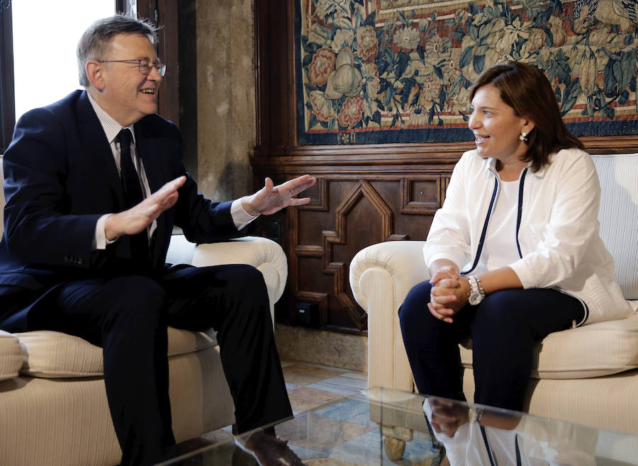 Fotos de la reunión entre Isabel Bonig y Ximo Puig