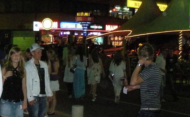 Zona de marcha en Lloret de Mar.