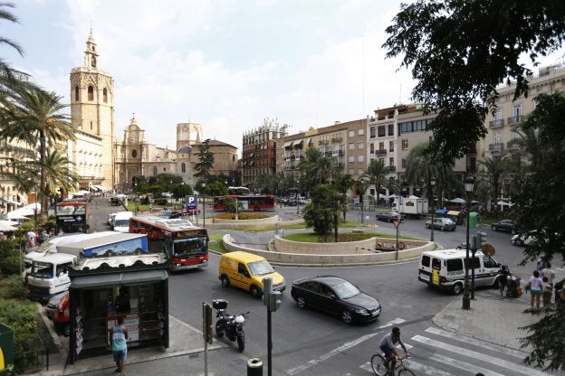 Vista general de la plaza de la Reina en una imagen reciente. 