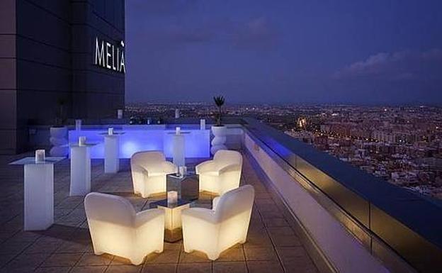 Terraza del hotel Meliá. 