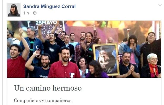 Captura de la publicación en Facebook de la carta.