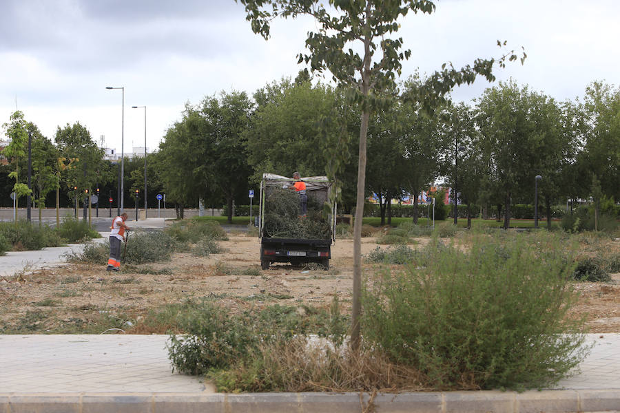 Fotos del parque bloqueado de Malilla