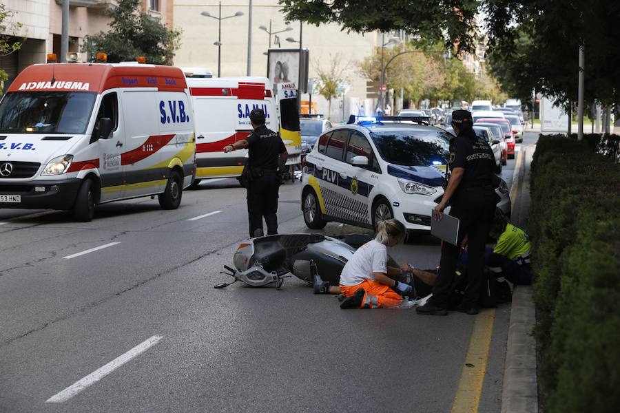 Fotos del accidente en la Avenida Tomás Montañana de Valencia