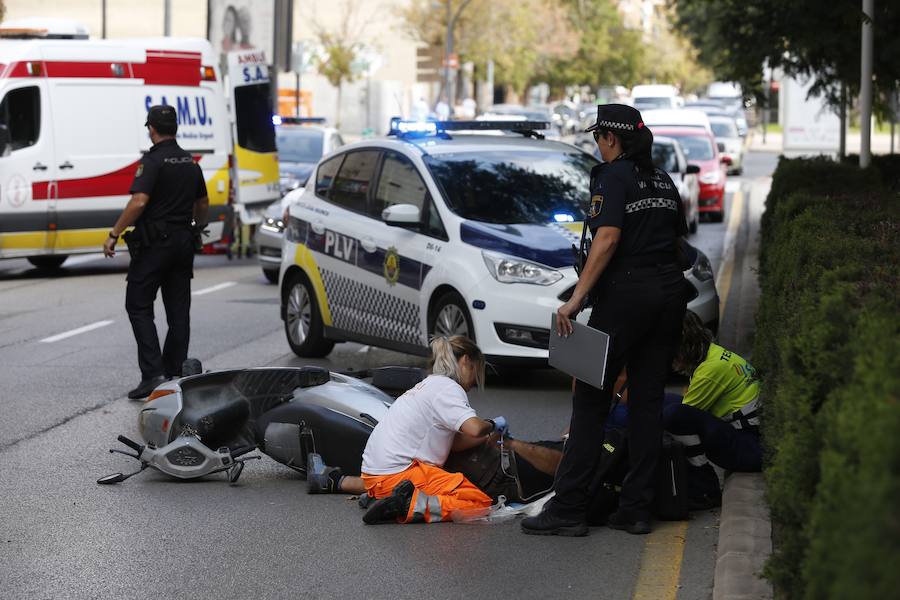 Fotos del accidente en la Avenida Tomás Montañana de Valencia