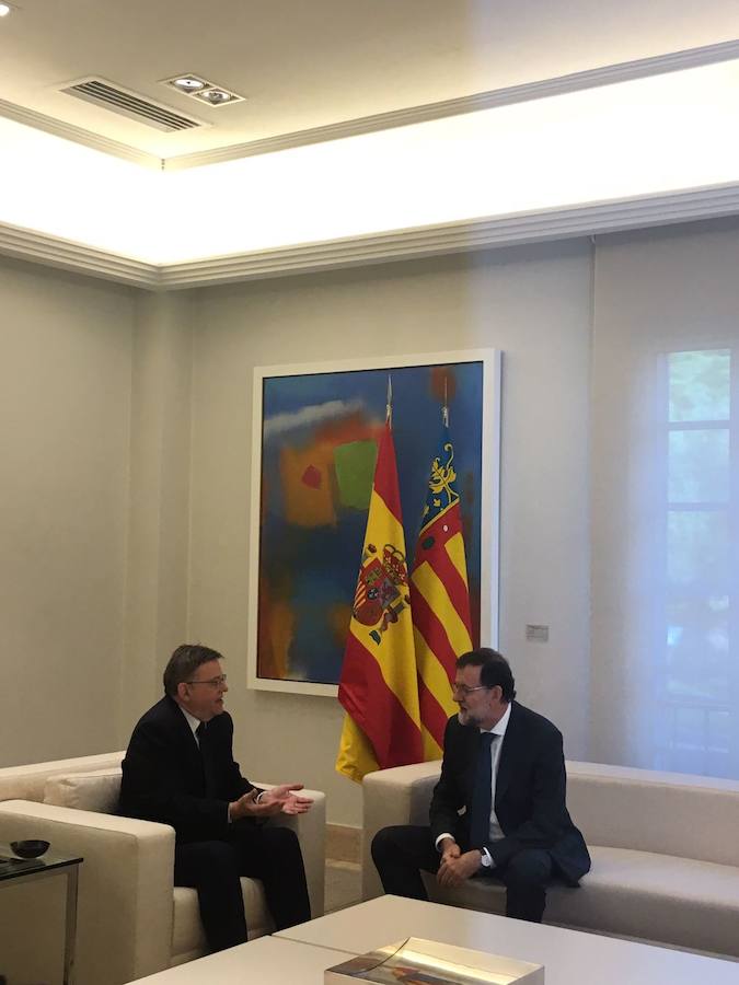 Fotos de la reunión entre Mariano Rajoy y Ximo Puig