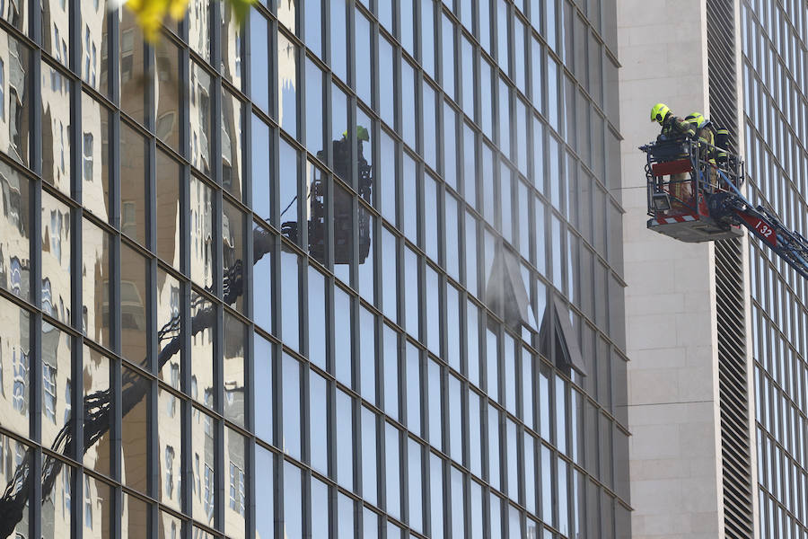 Fotos del incendio de la Ciudad de la Justicia