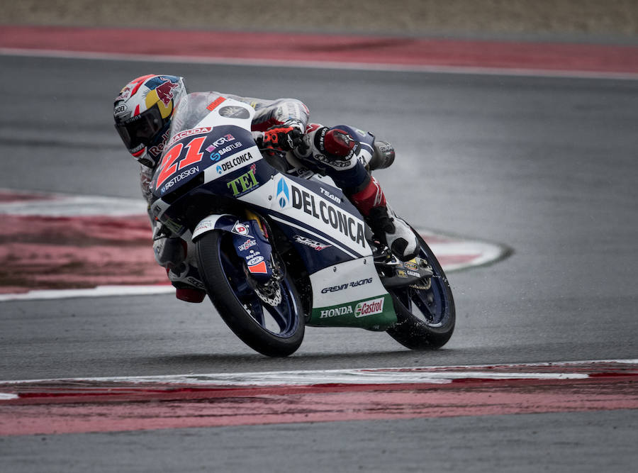 El italiano Fabio di Giannantonio (Honda) finalizó en tercera posición la carrera de Moto3.