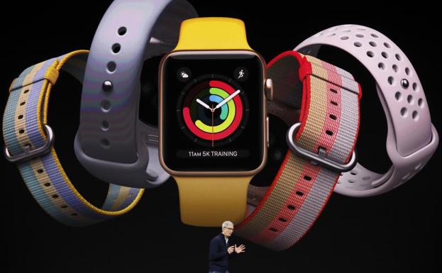 Tim Cook presenta el nuevo Apple Watch Series 3.