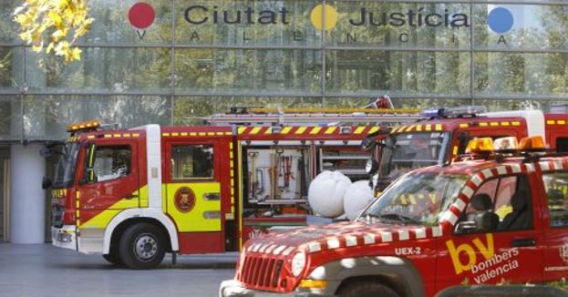 Uno de los camiones de Bomberos de Valencia. 