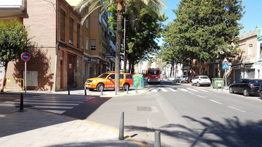 Fotos del incendio de un garaje en Catarroja