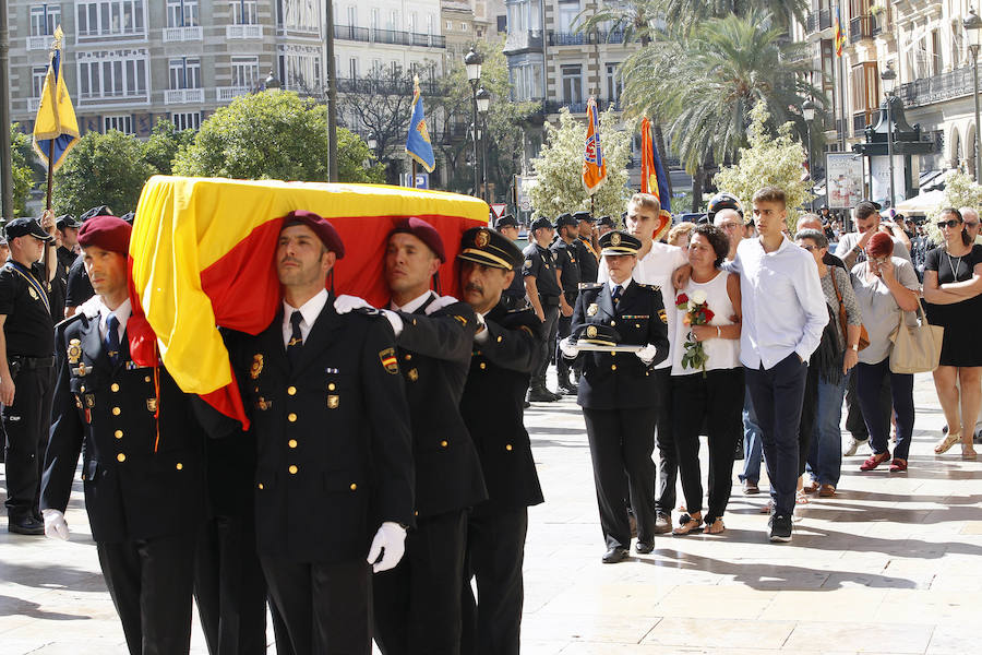 Fotos del funeral de Blas Gámez, el policía asesinado en Valencia