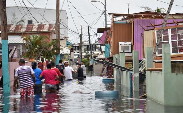 Devastación causada por el huracán María en Puerto Rico.