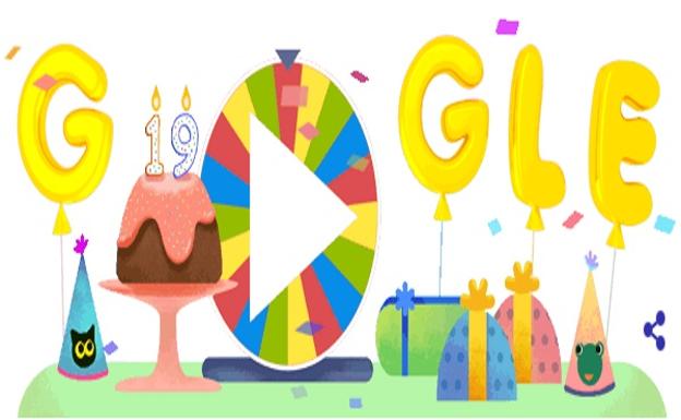 Google celebra su 19 aniversario con un Doodle sorpresa