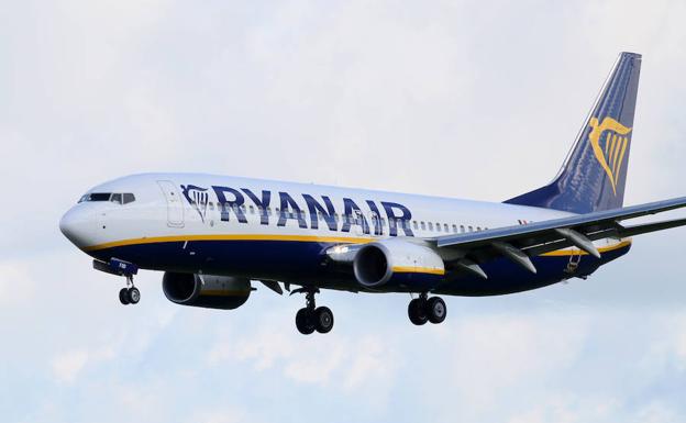 Avión de la compañia irlandesa Ryanair.