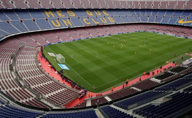 El Camp Nou, durante el partido a puerta cerrada contra Las Palmas. 