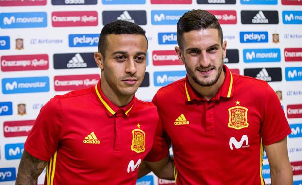 Thiago y Koke, con la selección. 