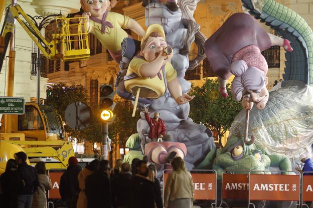 Falla de Telefónica de 2014 en Marqués de Sotelo. 