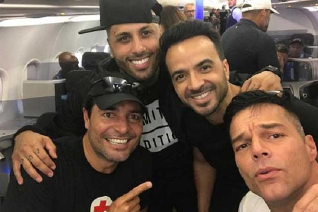 Ricky Martín viaja a Puerto Rico acompañado por Chayanne, Luis Fonsi y Nicky Jam