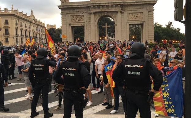 La concentración en la Porta de la Mar.