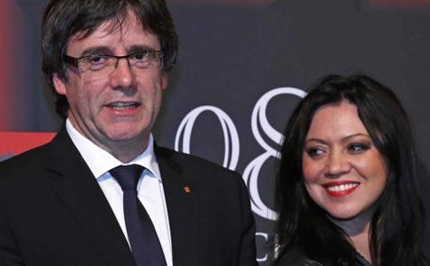 Marcela Topor, con Puigdemont.