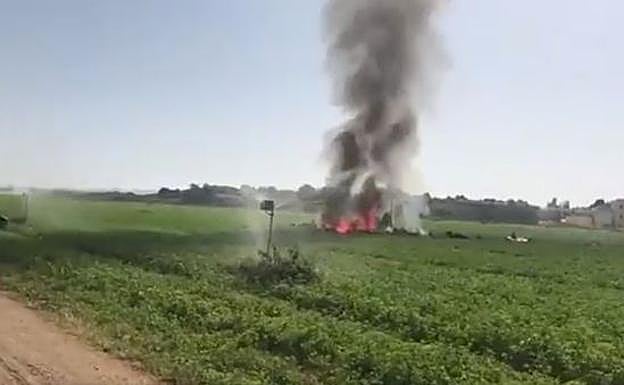 Eurofighter accidentado en Albacete.