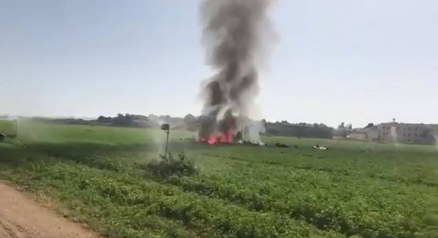 Fotos del accidente del Eurofighter en Albacete